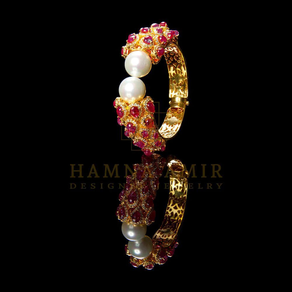925 sterling silver ruby and pearls karra