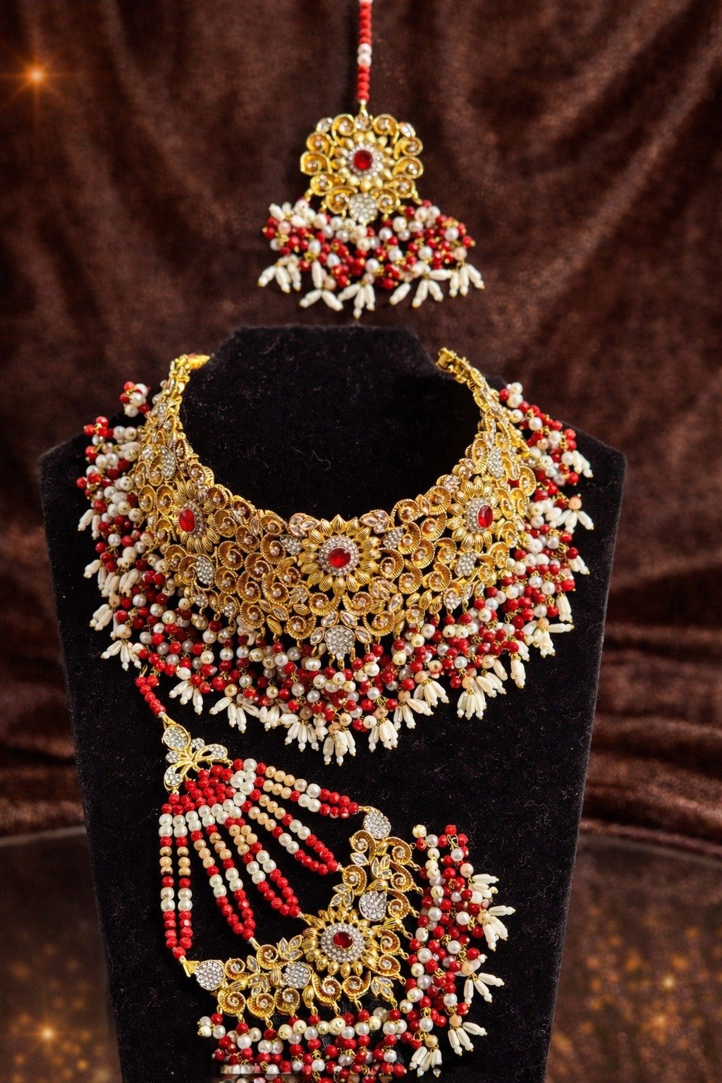 Royal Pure Hyderabadi Gold Plated Bridal Set - Image 2