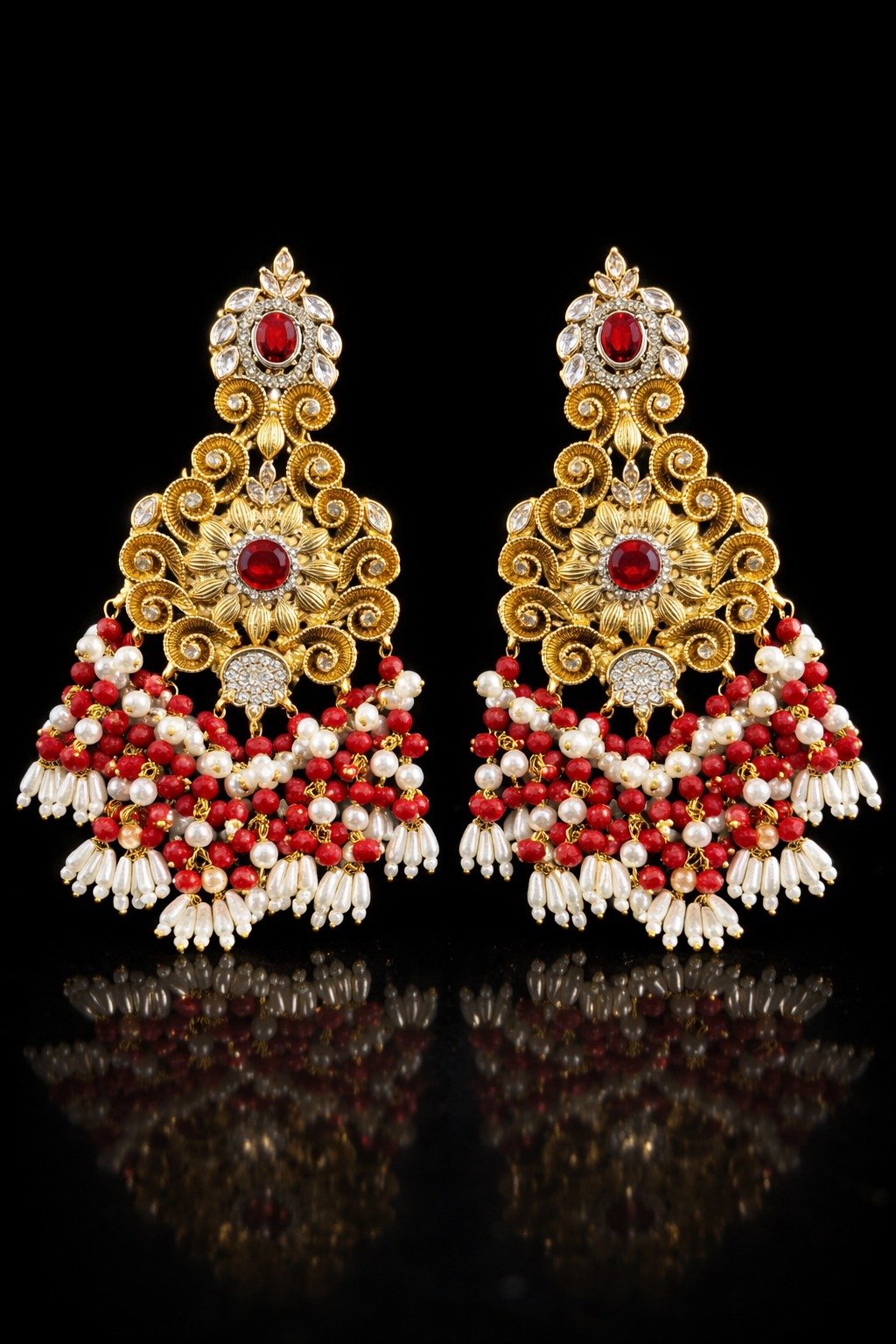 Royal Pure Hyderabadi Gold Plated Bridal Set - Image 3