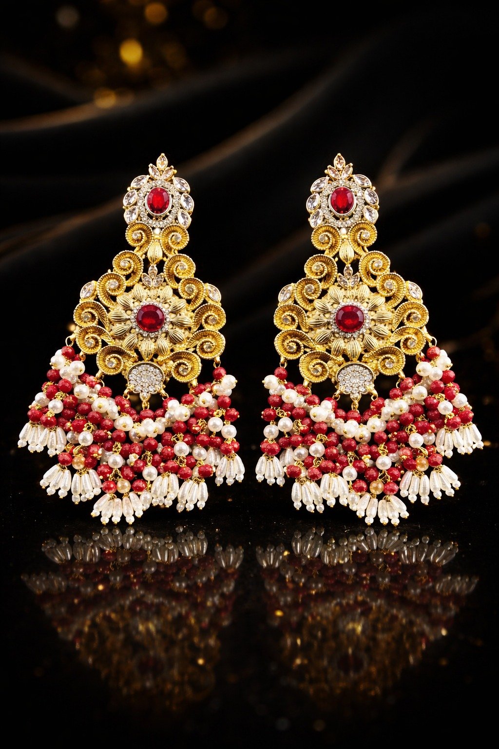 Royal Pure Hyderabadi Gold Plated Bridal Set - Image 4