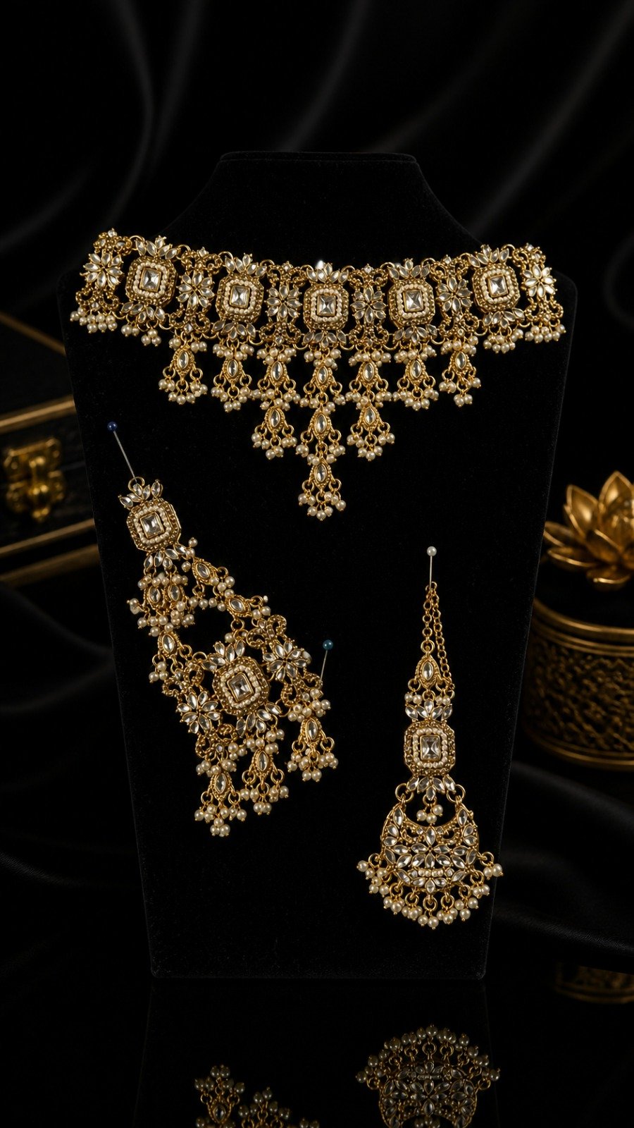 Kundan Long Choker Set - Image 3