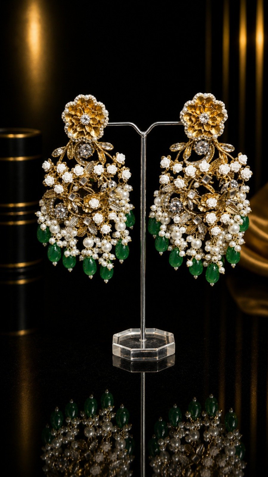 Heavy Bridal Gold Plated Kashi Designer Set - Image 2
