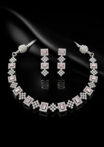 Elegant American Diamond Necklace Set