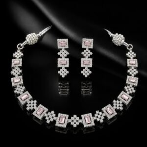 Elegant American Diamond Necklace Set