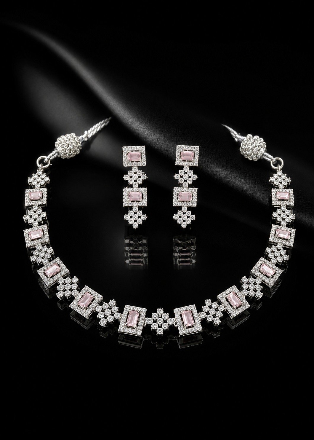 Elegant American Diamond Necklace Set