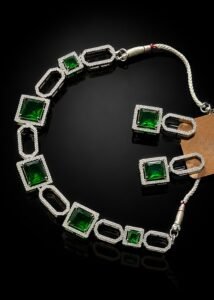 Luxury American Diamond Crystal Party Wear Necklace Set for Women