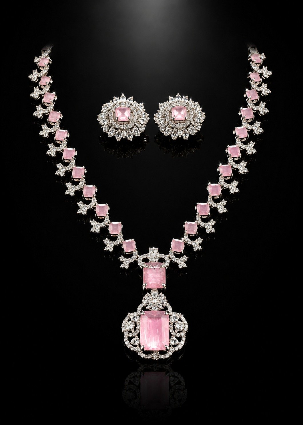 American Diamond Designer Party Wear Set for Ladies
