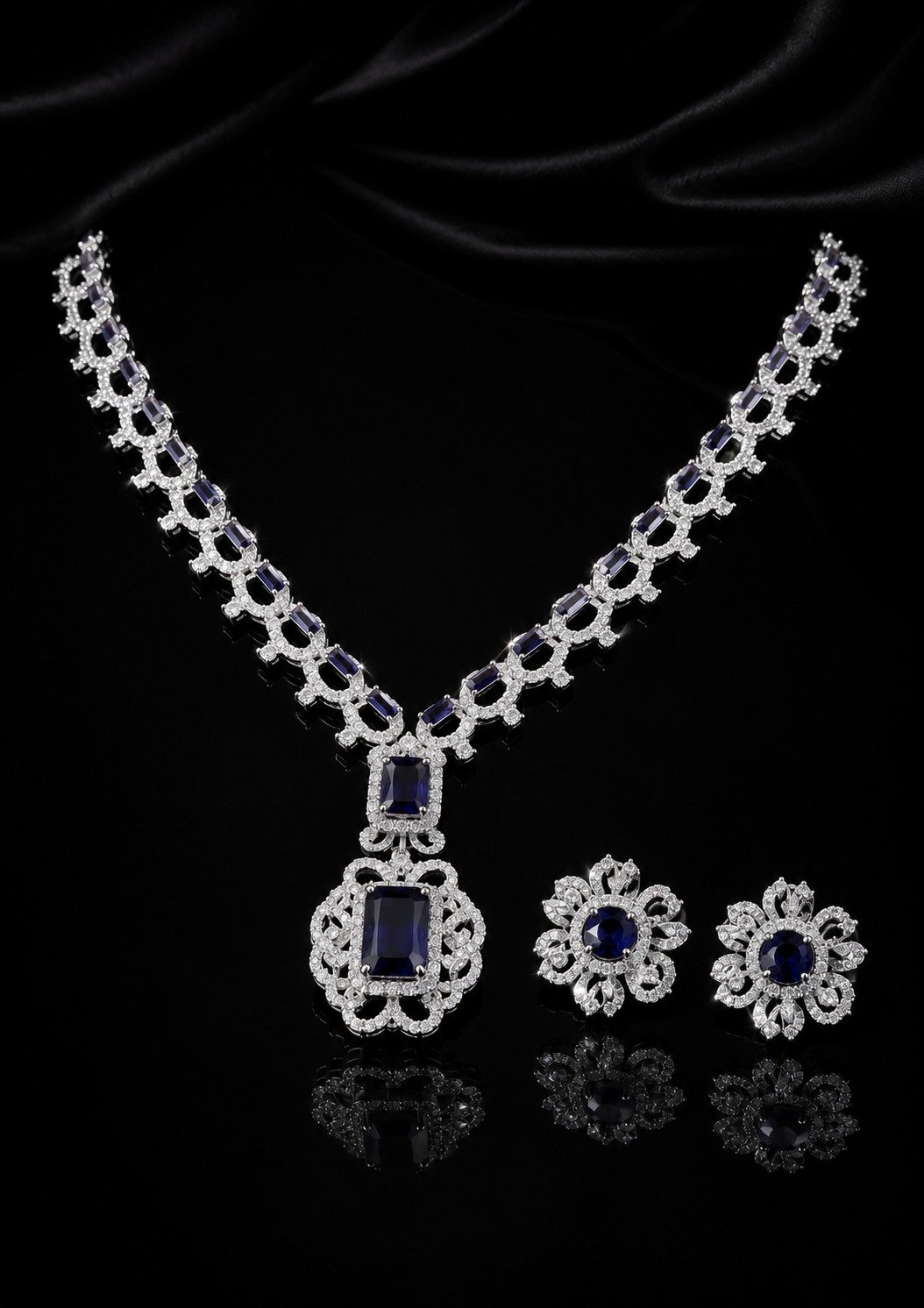 Premium American Diamond Party Wear Necklace Set