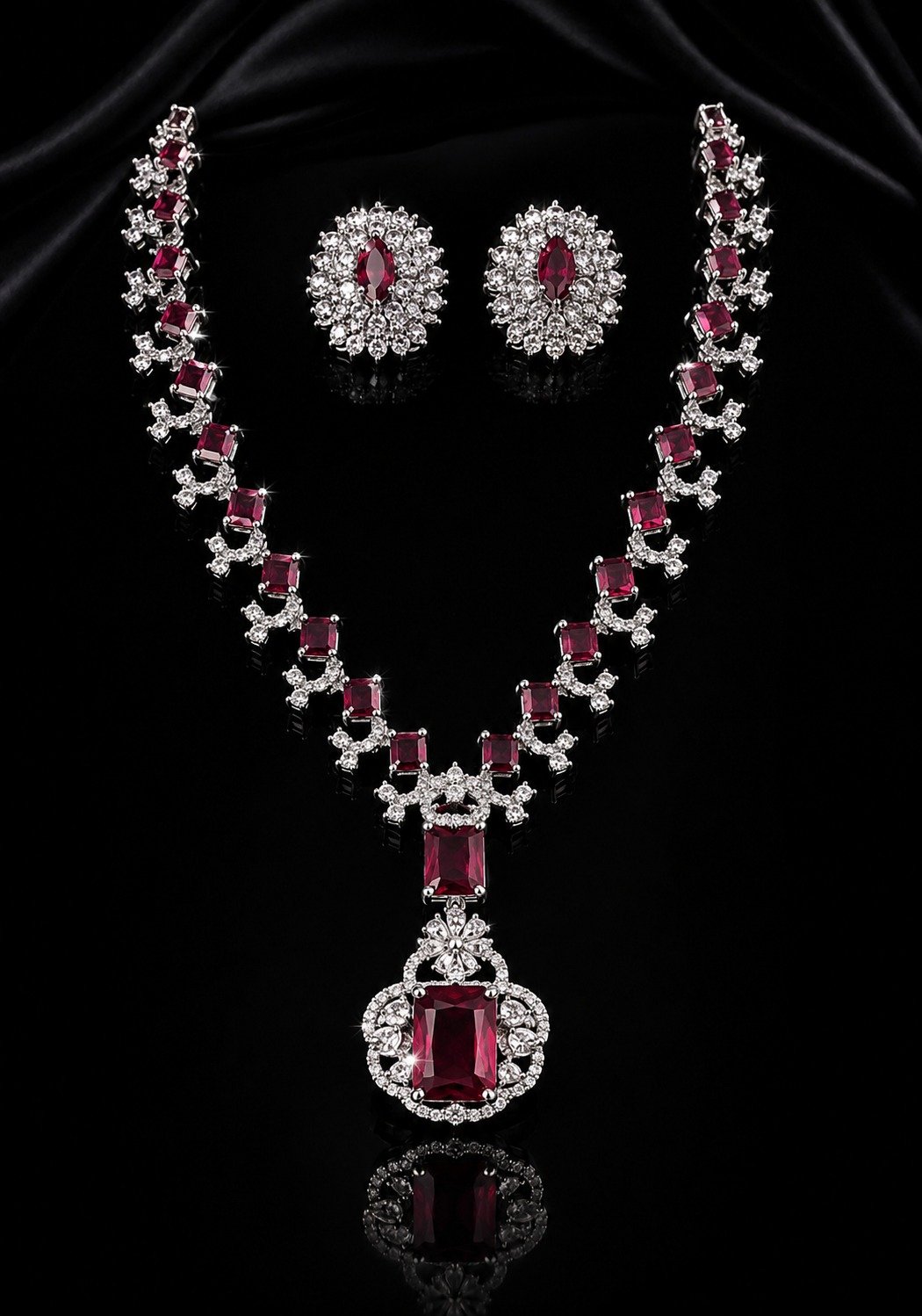 Trendy American Diamond Party Wear Set for Girls