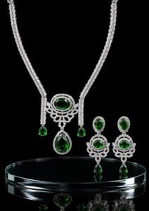 Elegant American Diamond Bridal Party Wear Set