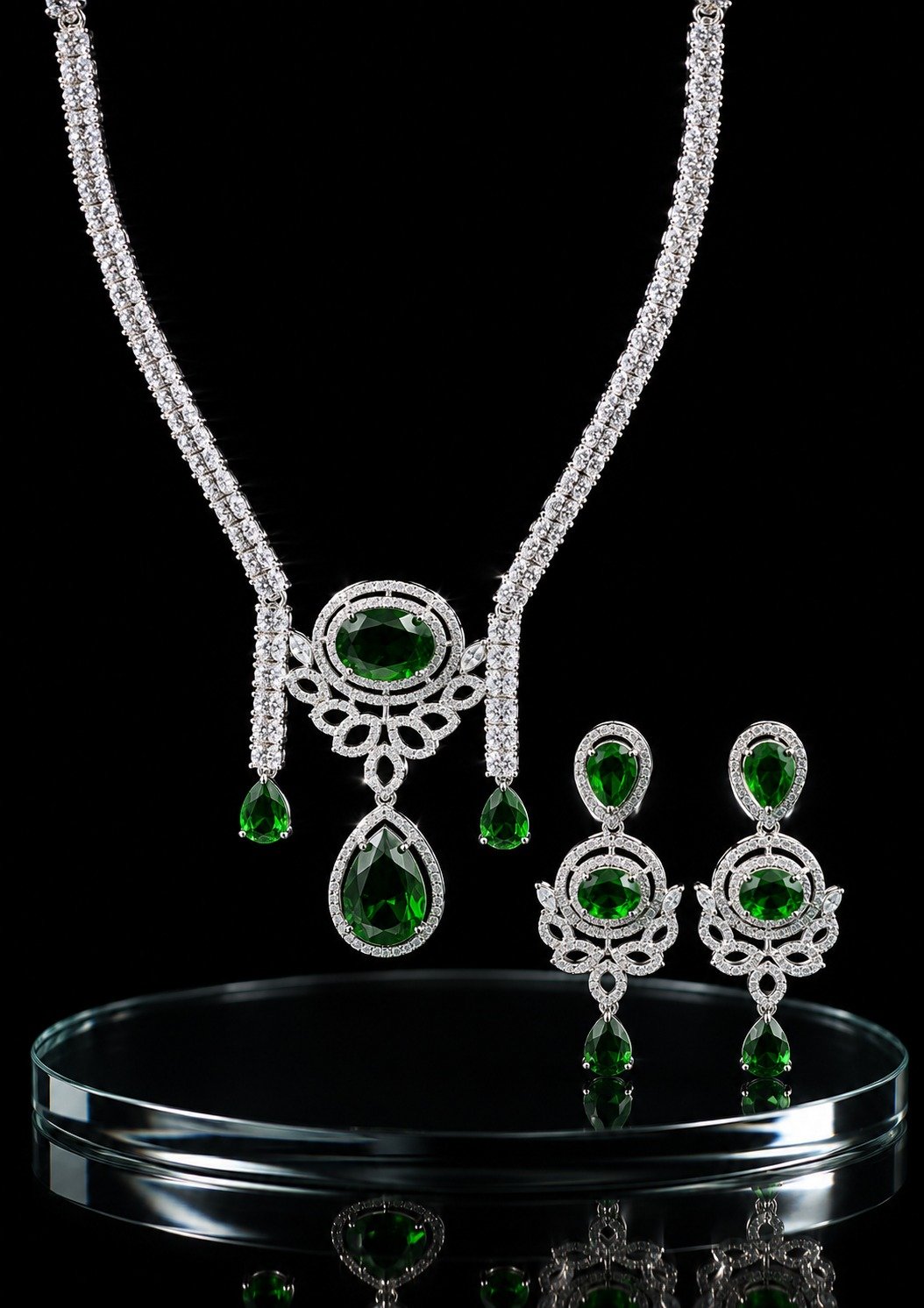 Elegant American Diamond Bridal Party Wear Set