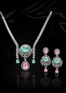 Designer American Diamond Jewelry Set for Parties
