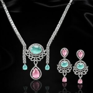 Designer American Diamond Jewelry Set for Parties