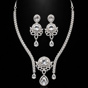 Luxury American Diamond Party Wear Necklace Set