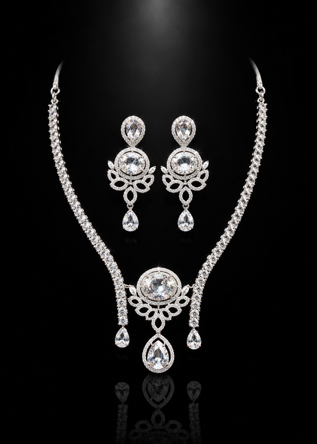 Luxury American Diamond Party Wear Necklace Set
