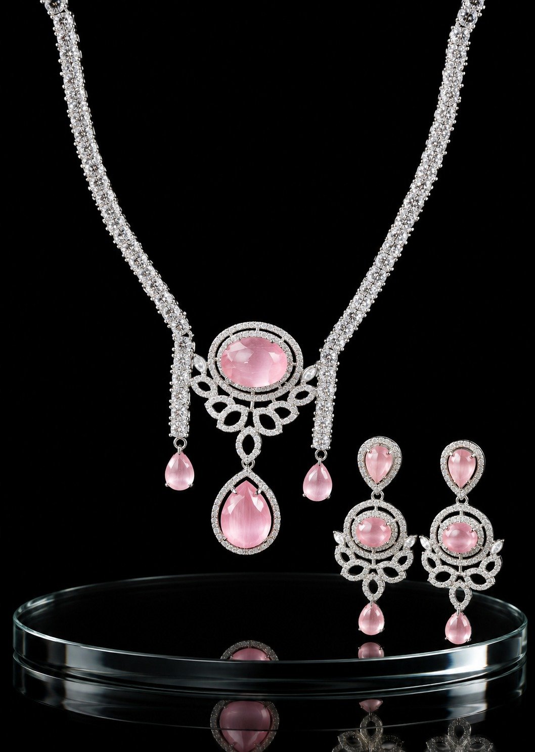 American Diamond Fashion Party Wear Jewelry Set
