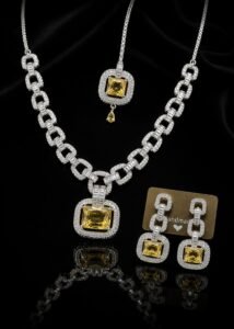 Stylish American Diamond Necklace Party Wear Set