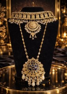 Gold Plated Original Fershi Kundan Heavy Bridal Set