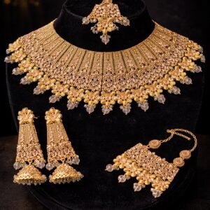 Pure Hyderabadi Golden Bridal Set