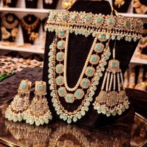 Heavy Kundan Choker Set with Heavy Three Layers Mala