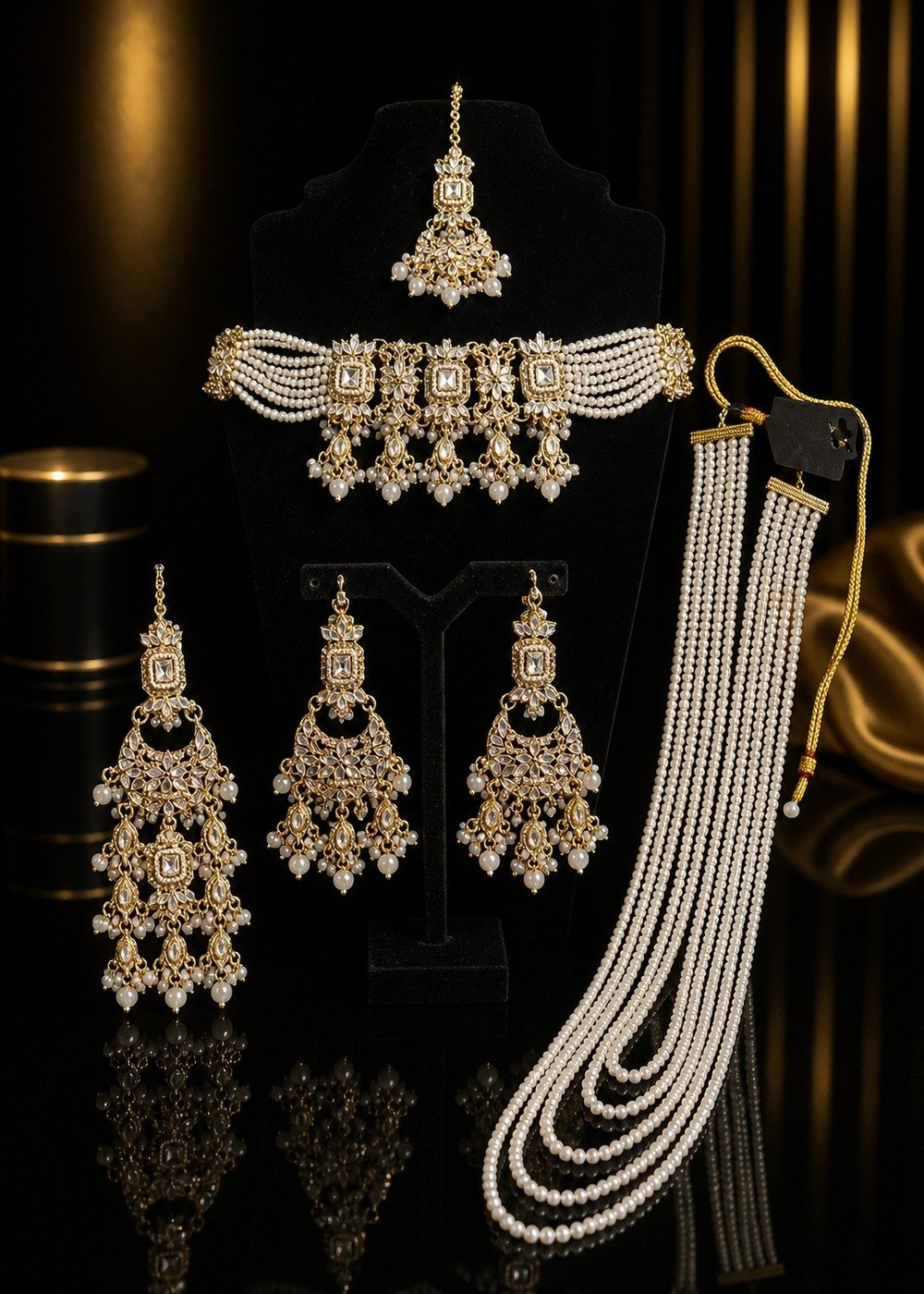 Kundan Choker Set with Mala