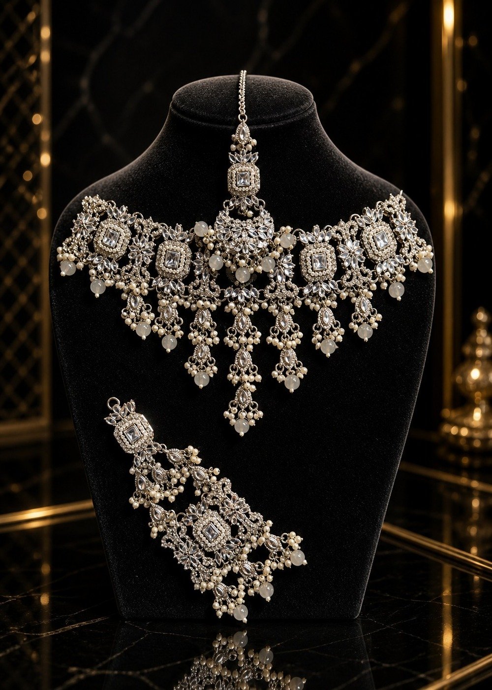 Kundan Long Choker Set
