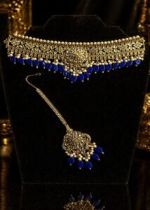 Blue & Golden Party Wear Jewelry Set