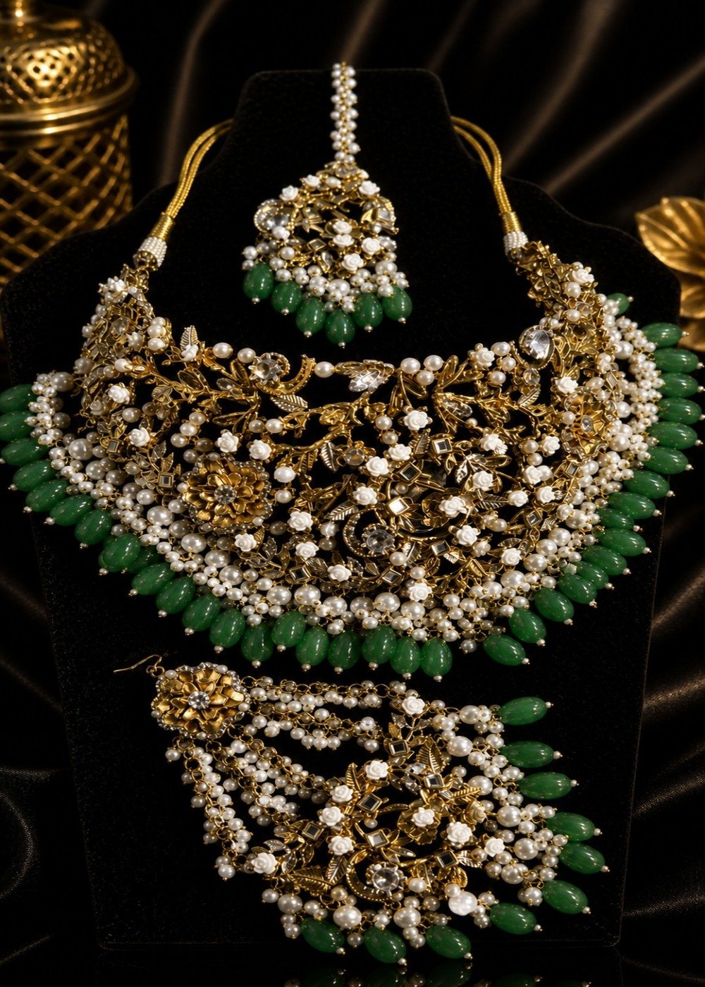 Heavy Bridal Gold Plated Kashi Designer Set