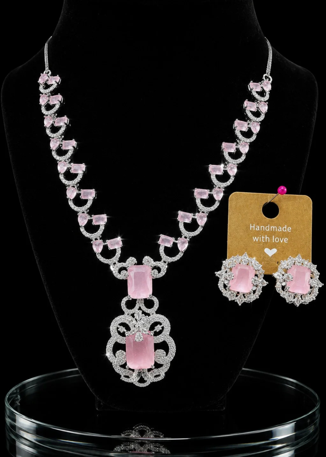 Elegant Party Wear American Diamond Jewelry Set