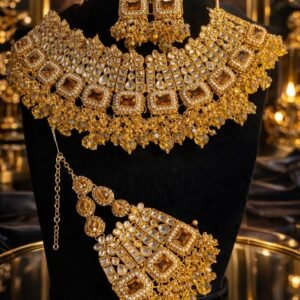 Handmade Kundan Gold Plated Bridal Set