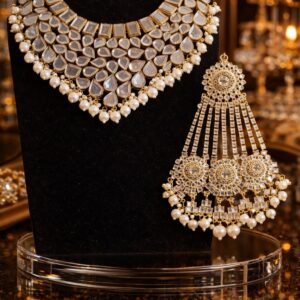Heavy Gold Plated Kundan Bridal Set