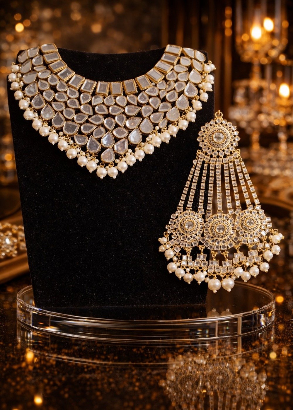 Heavy Gold Plated Kundan Bridal Set